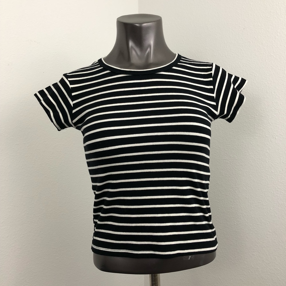 Brandy Melville Black & White Striped Shirt